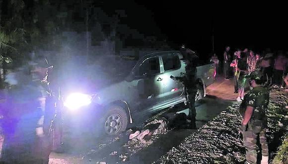 Ayacucho: moradores de la zona reportaron el hecho a los efectivos policiales, quienes hallaron sin vida al conductor de la camioneta. (Foto: Difusión)