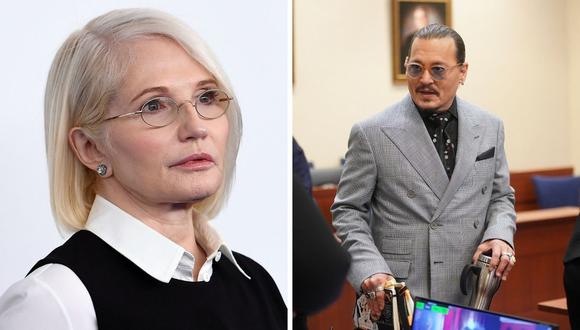 El testimonio de Ellen Barkin contra Johnny Depp podría inclinar la balanza a favor de Amber Heard. (Foto: Timothy A. Clary / Kevin Lamarque / Pool / AFP)