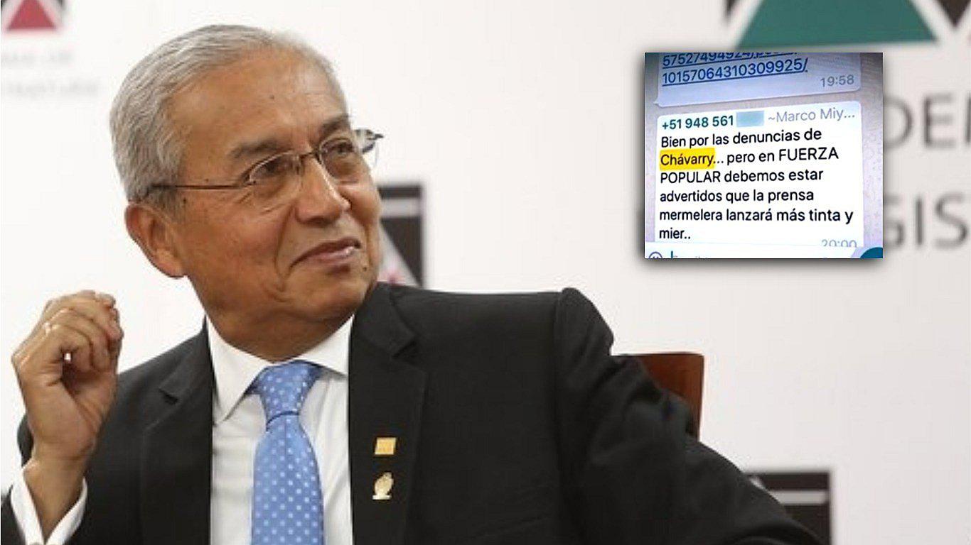 Chat 'La Botica' muestra respaldo de Fuerza Popular a Pedro Chávarry (VIDEO)