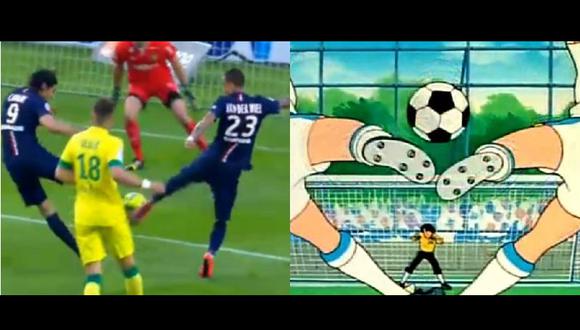 Mira el gol a los "supercampeones" de Cavani y Van der Wiel