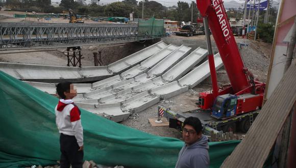 Emape asegura que la construcción del puente Lurín será concluida a fines de diciembre pese a desplome de estructuras. (Foto: GEC)