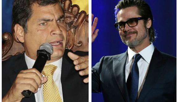 Rafael Correa se une a campaña para que Brad Pitt no produzca film 