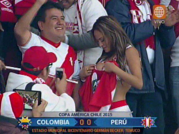 Nissu Cauti, la 'novia' peruana, se disculpa por incidente "hot" en la Copa América