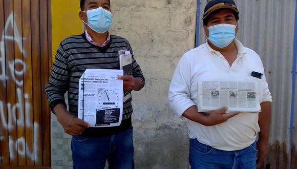 Dirigentes de agricultores del mercado Grau mostraron documentos de que aniversario es el 9 de marzo. (Foto: Adrian Apaza)