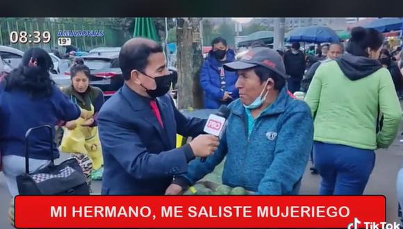 El reportero de televisión tildó al vendedor de paltas de mujeriego y este lo troleó épicamente. (Foto: captura @videos7x7 / TikTok)