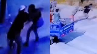Piura: Transeúntes golpearon a ladrón que asaltó a mujer en medio de la pista (VIDEO)