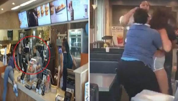 Peleas constantes en fast food se hacen virales en las redes sociales (VÍDEO)