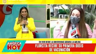 Florcita Polo llora previo a recibir vacuna contra COVID-19 (VIDEO)