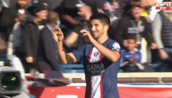 Carlos Soler puso el 2-0 para el PSG vs. Auxerre. (Foto: captura ESPN)