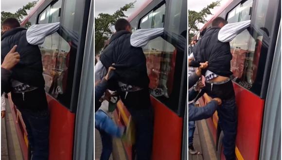 Ladrón intentó robar a pasajero de bus, pero acabó golpeado y asaltado. (Foto: @VenteDigo1)