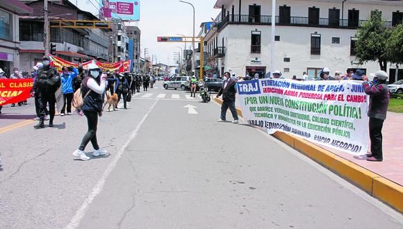 Llegaron hasta el centro de Huancayo