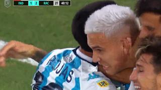 Gol Enzo Copetti: Racing marcó el 2-1 sobre Independiente en el clásico de Avellaneda 