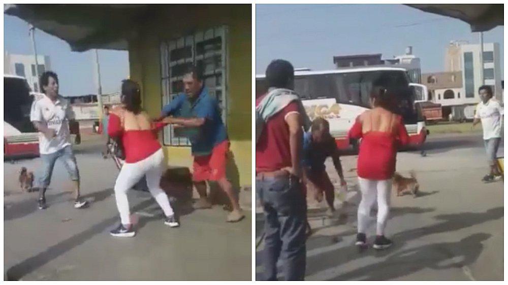 Hombre descubre a su pareja siendo infiel y le arranca la ropa (VIDEO)