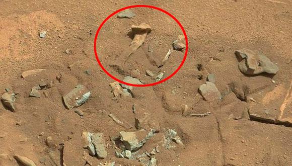 Revuelo por "hueso marciano" fotografiado por Curiosity