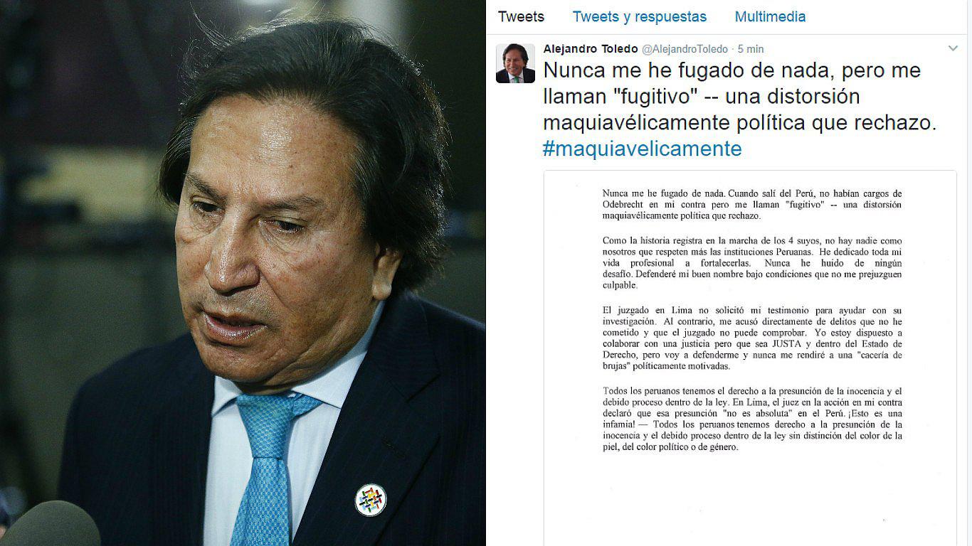 Alejandro Toledo se defiende por redes sociales [FOTO]