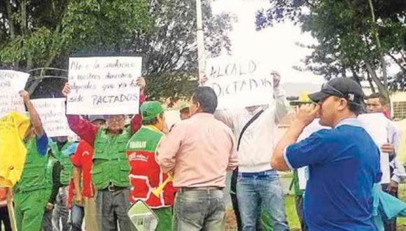 Amarilis: trabajadores municipales exigen pacto colectivo a alcalde