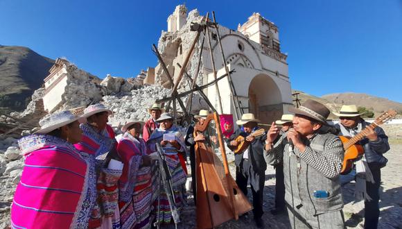 Dolor. Pobladores afectados por la destrucción de su patrimonio en el Colca, reclaman por el abandono de las autoridades. (FOTO: DIFUSIÓN)