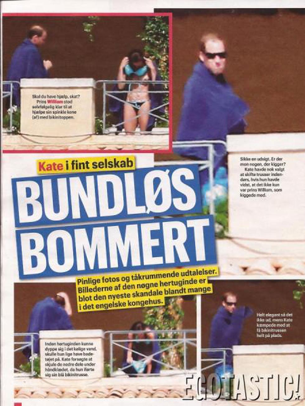 FOTOS: Revista Danesa publica fotos de Kate Middleton "bottomless"
