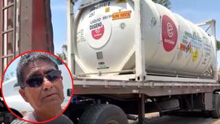 Pisco: camión cisterna con oxígeno medicinal continúa varado en la Panamericana Sur 