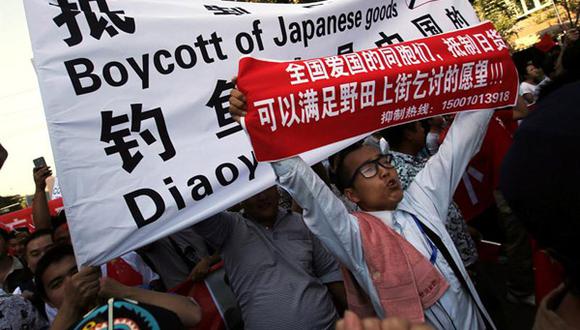 Miles de ciudadanos chinos manifiestan su rechazo a Japón