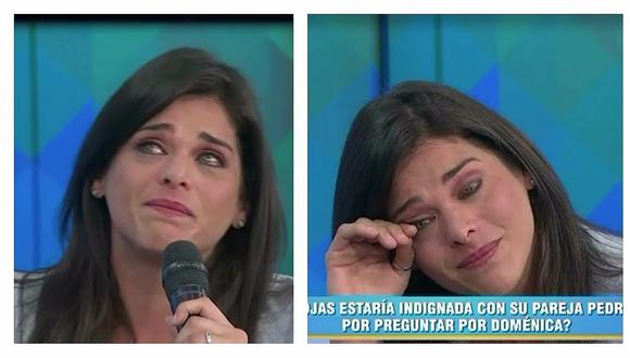 Giovanna Valcárcel rompe en llanto al pedir perdón a su pareja en vivo (VIDEO)