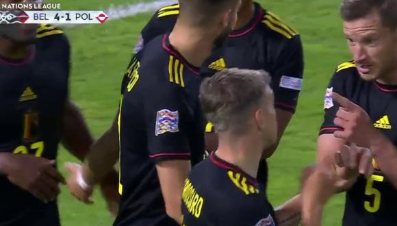 La selección de Bélgica venció de manera contundente a Polonia. Foto: ESPN.