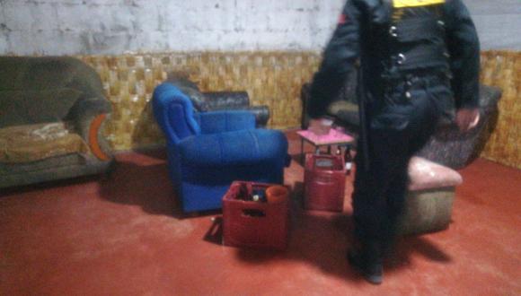 Policía incauto cajas de cerveza en vivienda intervenida por fiesta COVID