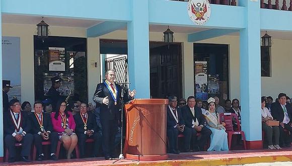 Autoridades se congregaron para celebrar el 162° Aniversario de Huancarqui
