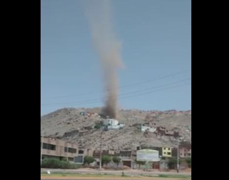 Temor en Lima por pequeños "tornados" y vientos huracanados