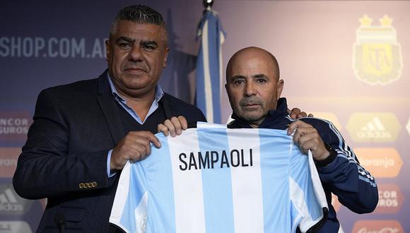 Jorge Sampaoli fue presentado como el nuevo técnico de Argentina