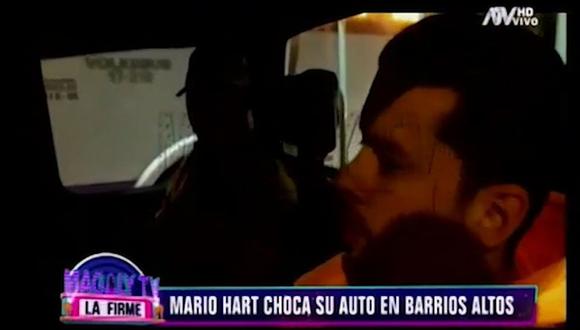 Mario Hart chocó su camioneta contra vehículo que transportaba frutas en Barrios Altos (VIDEO)