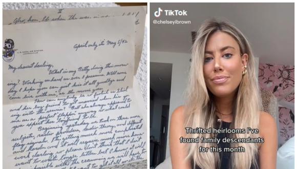 Mujer recibe, 60 años después, las cartas de amor de un soldado de EEUU que la amaba. (Foto: @chelseyibrown | TikTok)