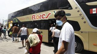 Transporte interprovincial terrestre y aéreo queda suspendido en regiones que retornaron a cuarentena