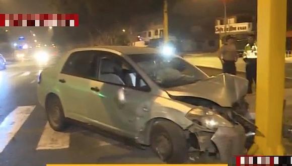Surco: Hombre salvó de morir tras aparatoso choque en avenida Los Próceres (VIDEO)