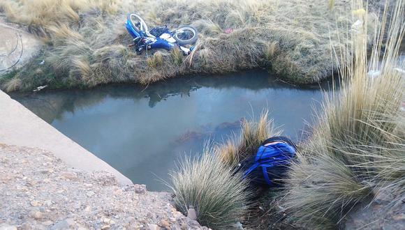 Huancané: Motociclista muere tras despiste de su unidad