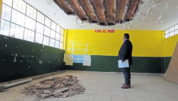 Planteles en pésimas condiciones para iniciar el año escolar en 2022. Ricardo Medina criticó al titular del Minedu. (Foto: Eduardo Barreda)