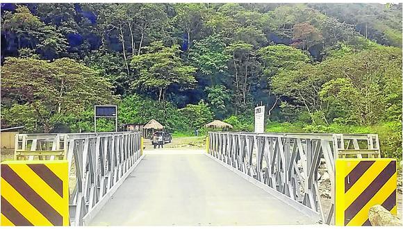 ​Ponen en operatividad el puente Tambomayo que unirá la sierra y selva