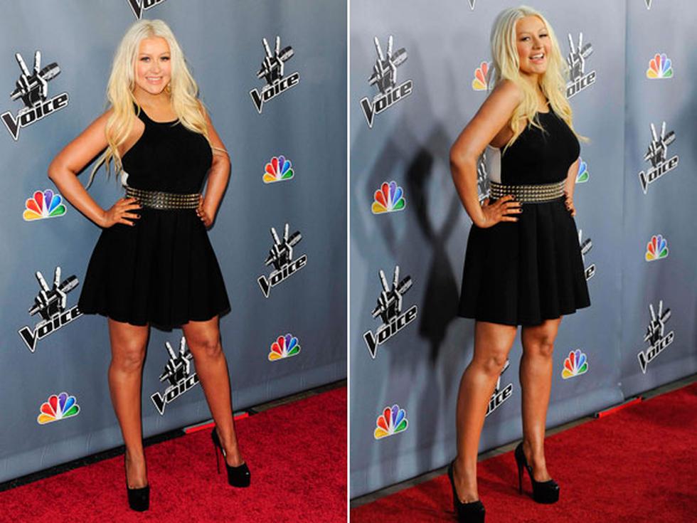Christina Aguilera ya luce sus nuevas curvas