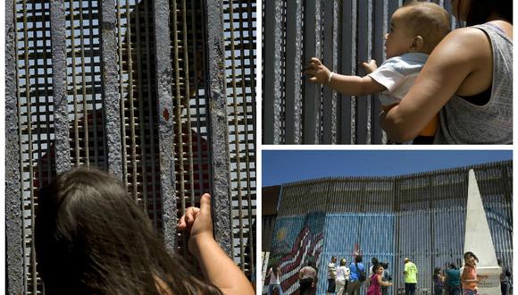 Día de Padre: Inmigrantes celebran divididos por cerca en frontera México - EE.UU.