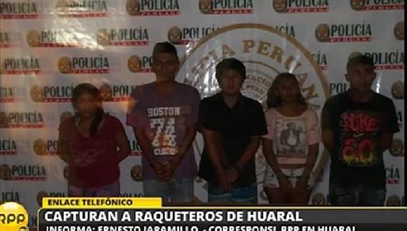 Desarticulan banda delictiva "Los raqueteros de Huaral"