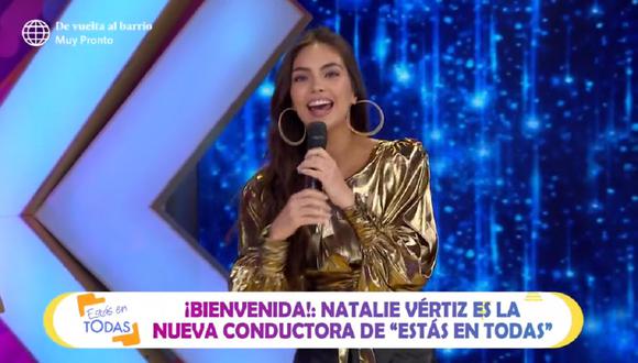 Natalie Vértiz es la nueva conductora de "Estás en todas". (Foto: Captura América TV)
