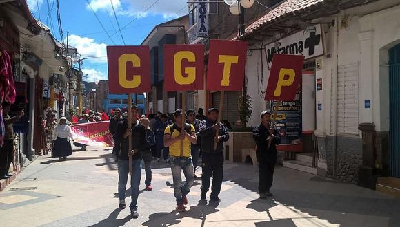 CGTP recuerda el Día del Trabajo con marcha en calles de Puno