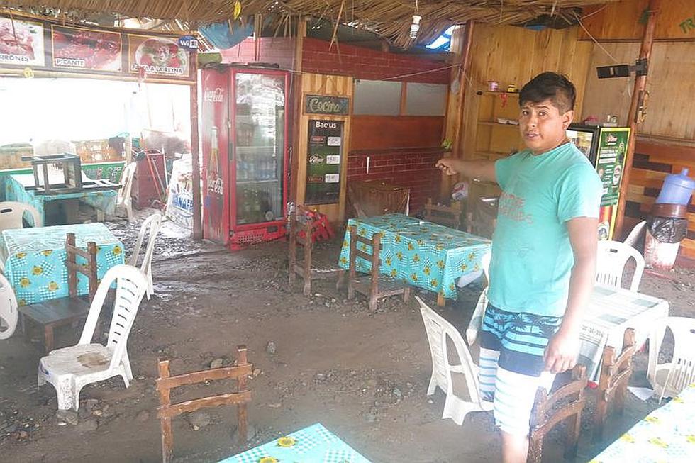 Baños termales de Calientes afectado por huaico