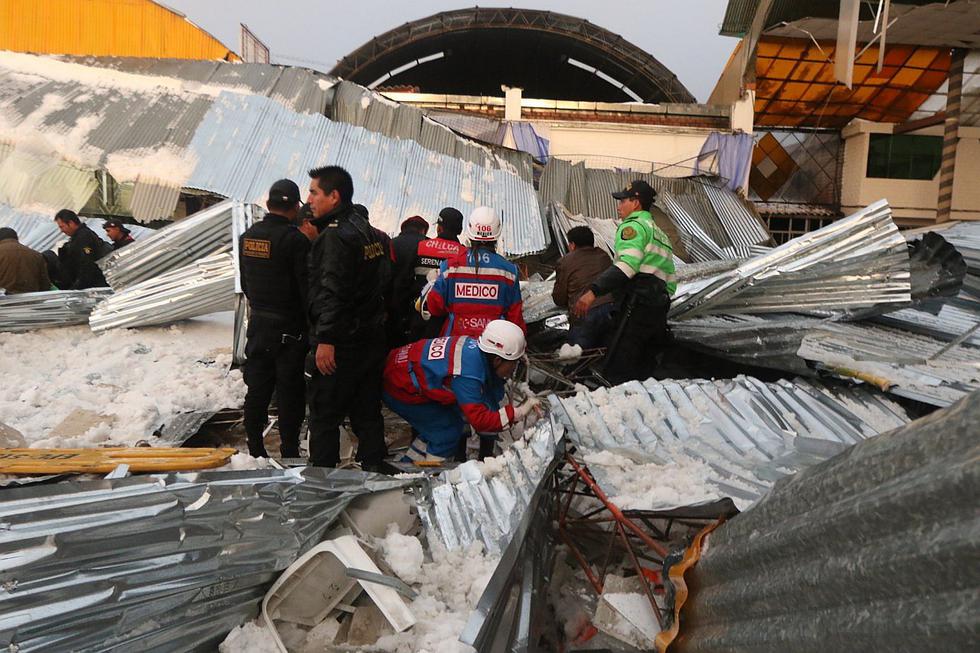 Así quedó local afectado por caída del techo donde murieron al menos