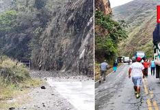 Chanchamayo: tránsito restringido por deslizamiento de piedras en Carretera Central