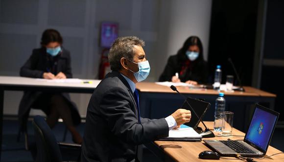 La Junta Nacional de Justicia escuchó al fiscal supremo Tomás Gálvez, para quien se ha pedido la suspensión en sus funciones (Foto Hugo Curotto / GEC)