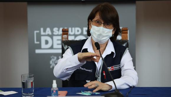 La ministra de Salud Pilar Mazzetti ofrece una conferencia con medios de prensa el pasado 8 de enero. (Foto: Britanie Arroyo / @photo.gec)
