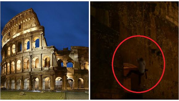 YouTube: Burlan seguridad de Coliseo Romano y esto logran grabar (VIDEO)