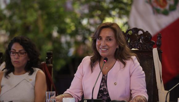 Presidenta de la República Dina Boluarte participó de la reunión de trabajo de lideresas en Palacio de gobierno. Foto: Britanie Arroyo/GEC