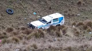 Ambulancia que trasladaba paciente de La Merced a La Oroya, vuelca